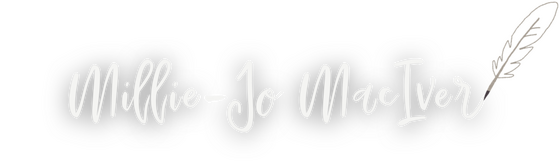 Millie-Jo MacIver, written in a swirling caligraphy with a feather on the end of the 'r' in MacIver.
