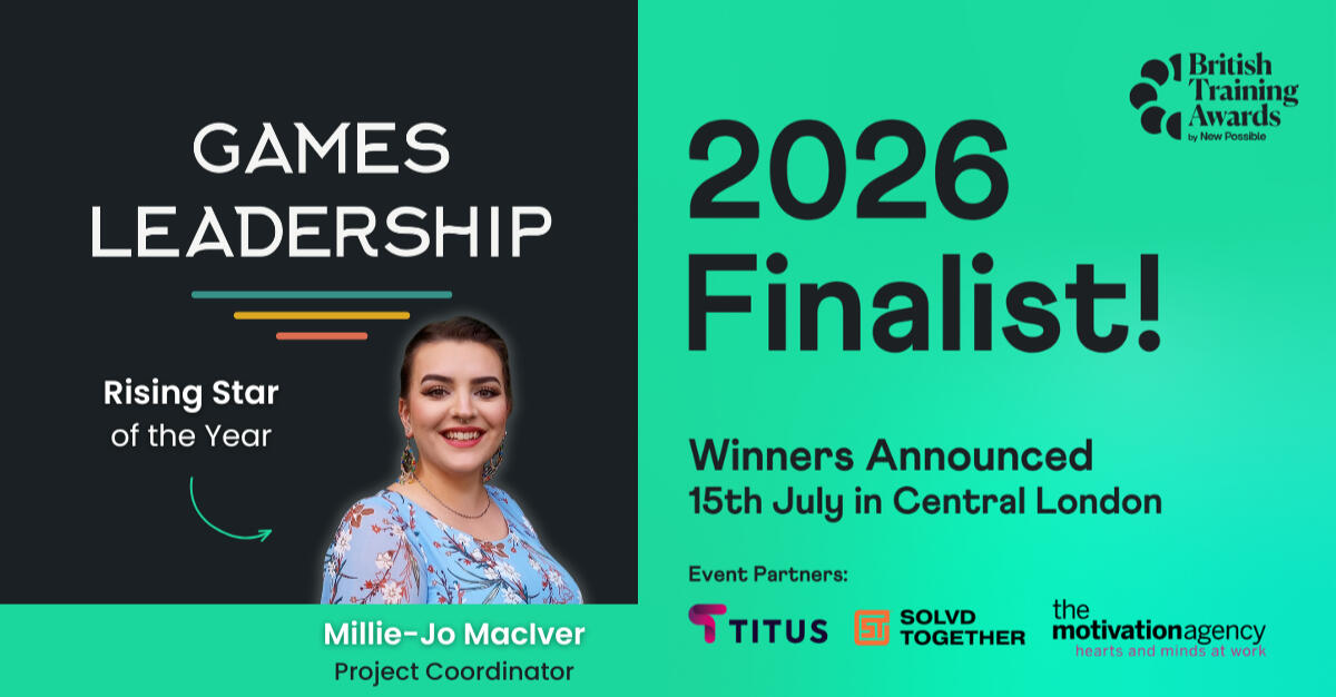 Rising Star of the Year finalist - Millie-Jo MacIver 2026 A graphic celebrating Rising Star of the Year finalist Millie-Jo MacIver in the British Training Awards 2026
