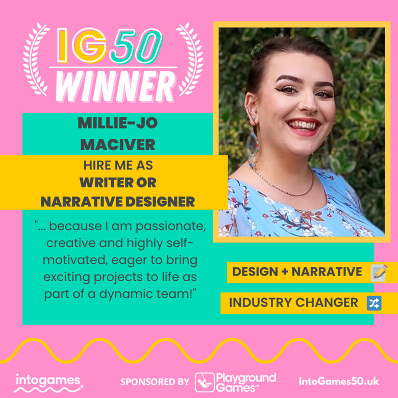 The IG50 2024 Winner graphic for Millie-Jo MacIver.